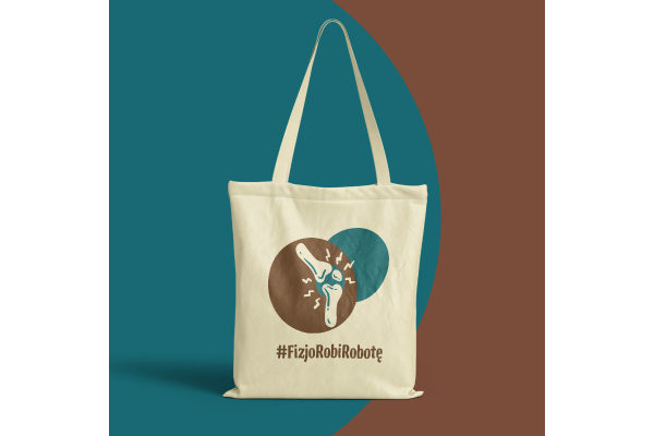 Torba bawełniana z nadrukiem #FizjoRobiRobotę (38 x 41 cm, dwie rączki i dno) Torba bawełniana z nadrukiem #FizjoRobiRobotę (38 x 41 cm, dwie rączki i dno)